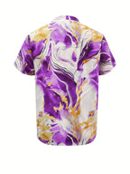 Mildred Marble Print Short Sleeve Shirt