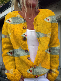 Anouk | Vintage Print Cardigan Sweater