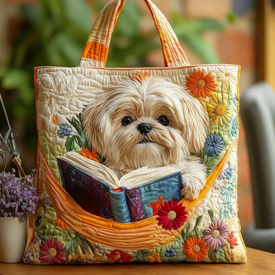 Handmade Bag with Shih Tzu