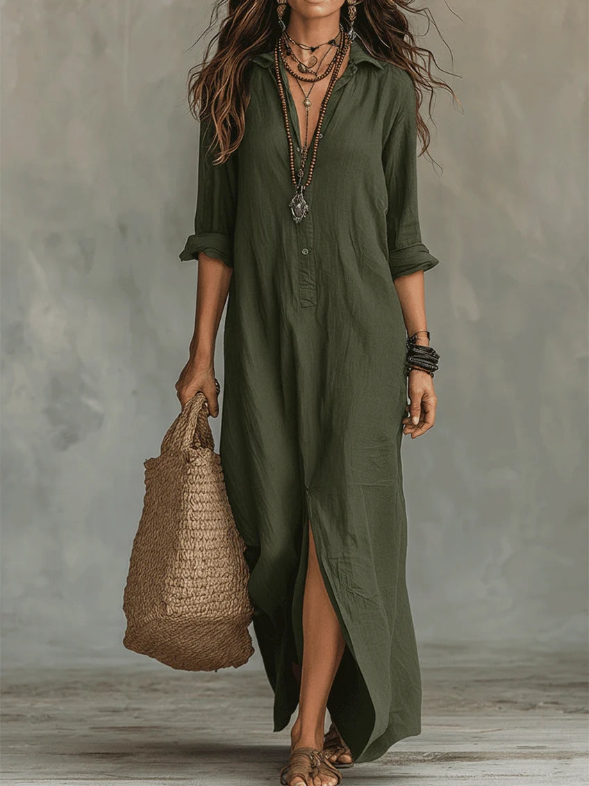 Soline | Maxi Dress with Buttons