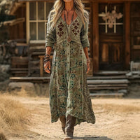 Evelyn | Vintage-Inspired Long Sleeve Casual Dress