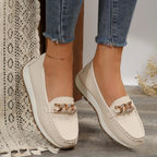 Evelyn - Diamond Buckle Loafers