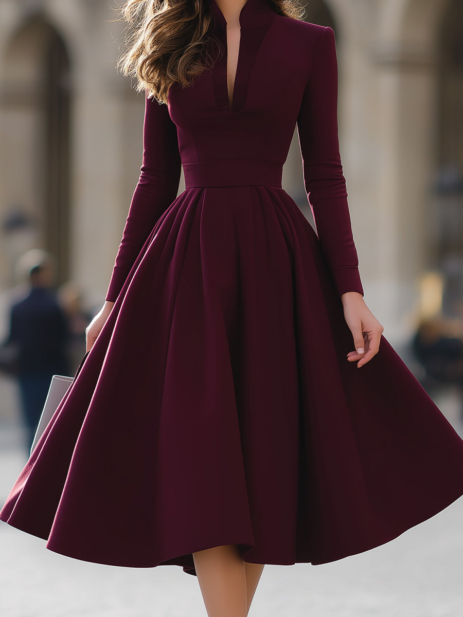 Jennifer | V-Neck Midi Dress