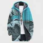 Cardigan with Wave Pattern