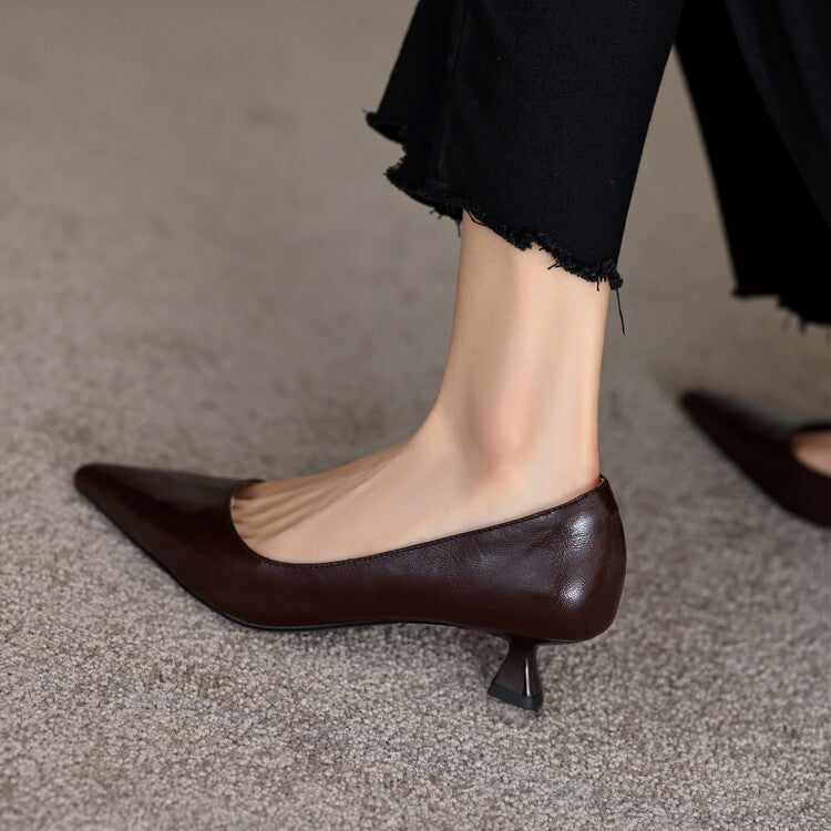 Verrine Leather Low Pumps