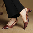 Arlise Leather Slingback Pumps