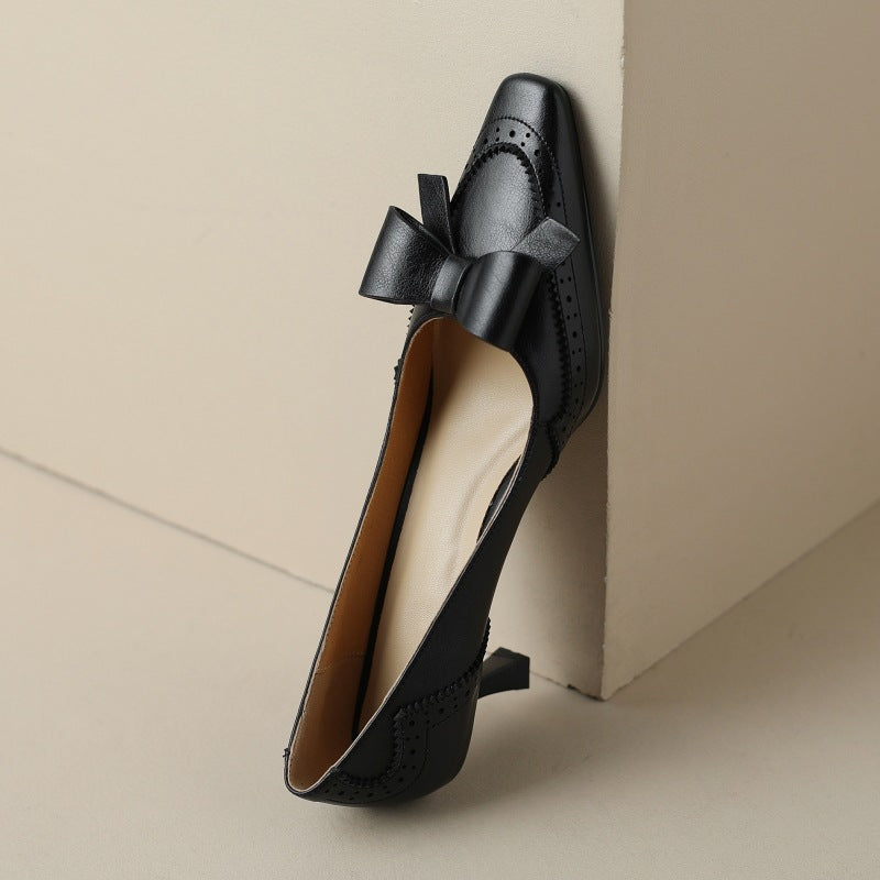 Célora Leather Ribbon Pumps