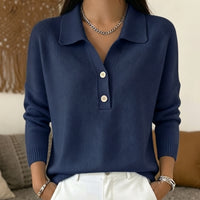 Eliza | Refined Collared Button Pullover