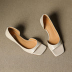 Celin | Peep Toe Genuine Leather Heels