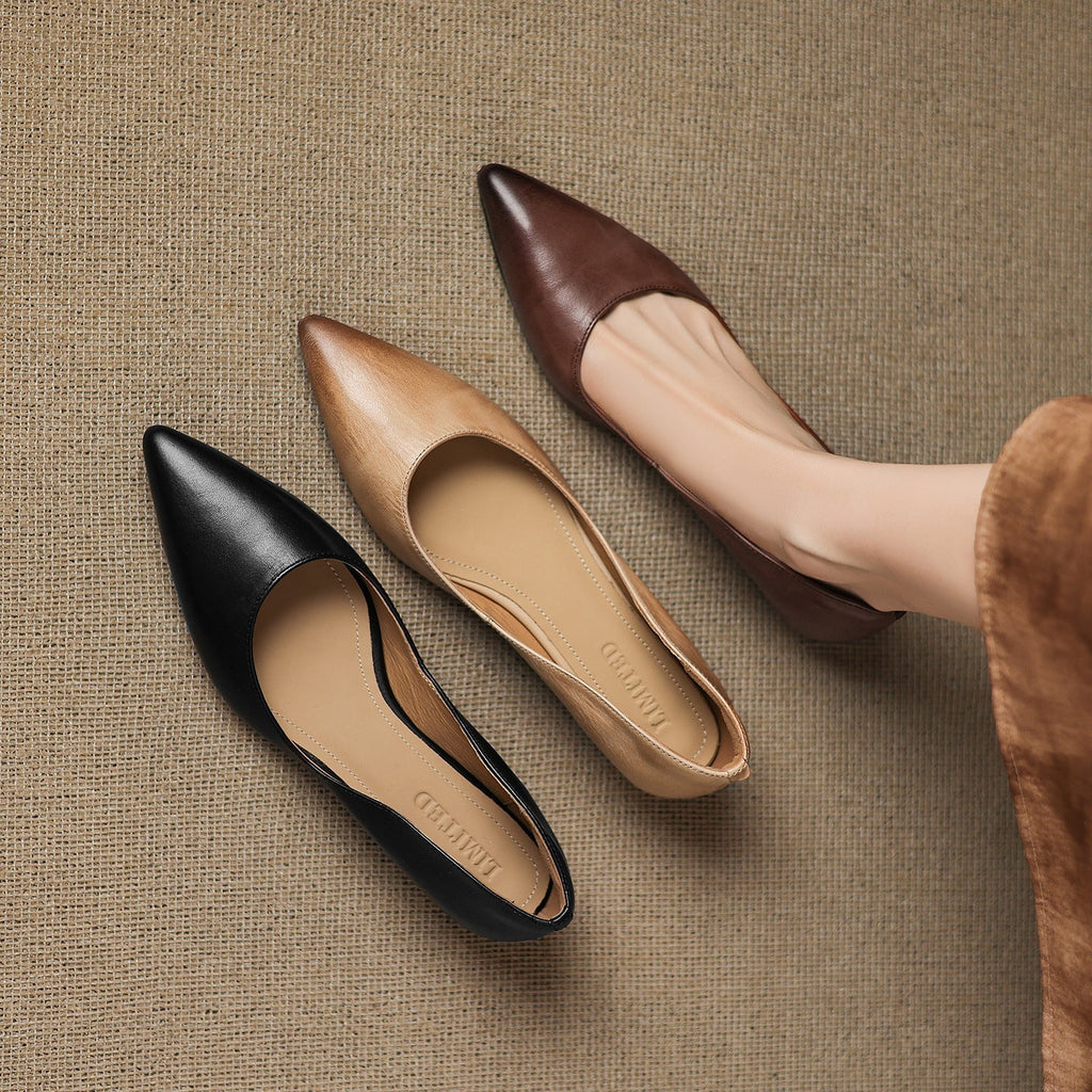 Arla Genuine Leather Flats