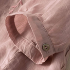 Margarita Loose Retro Cotton-Linen Top