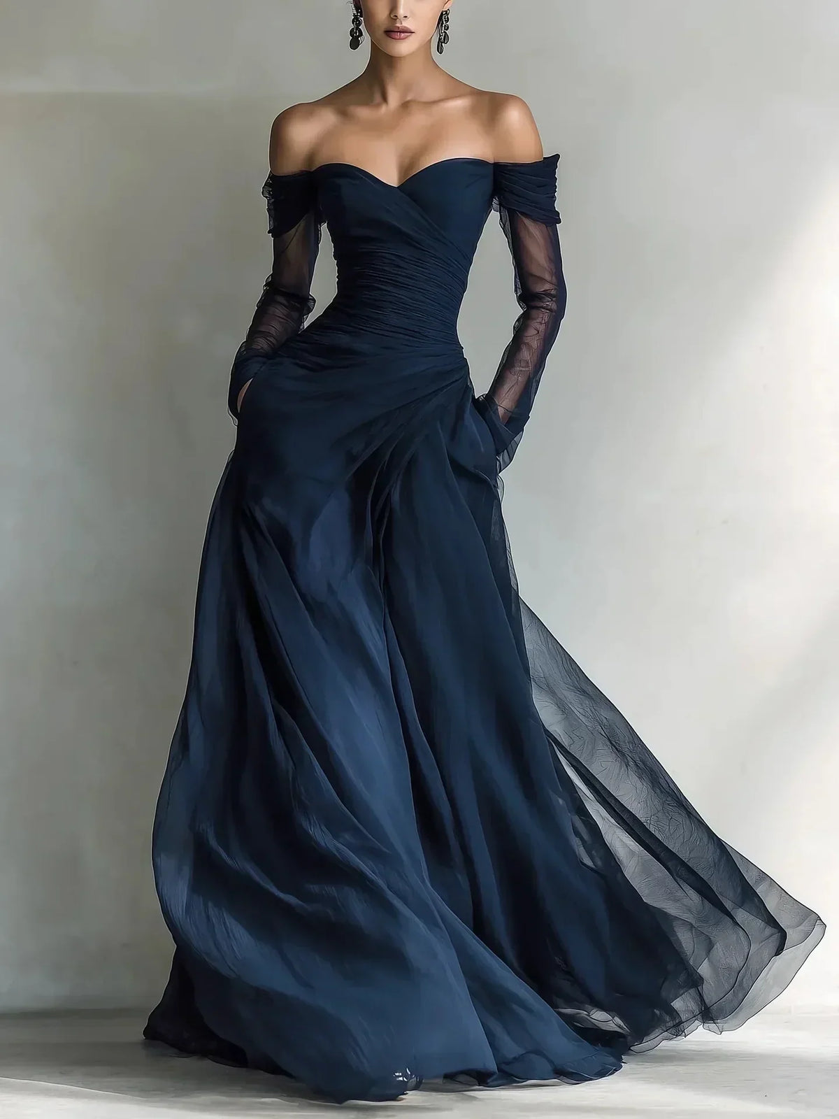 Eleonora - Long Off-Shoulder Dress