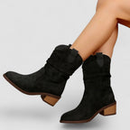 Rowan | Slouch Western Ankle Boots