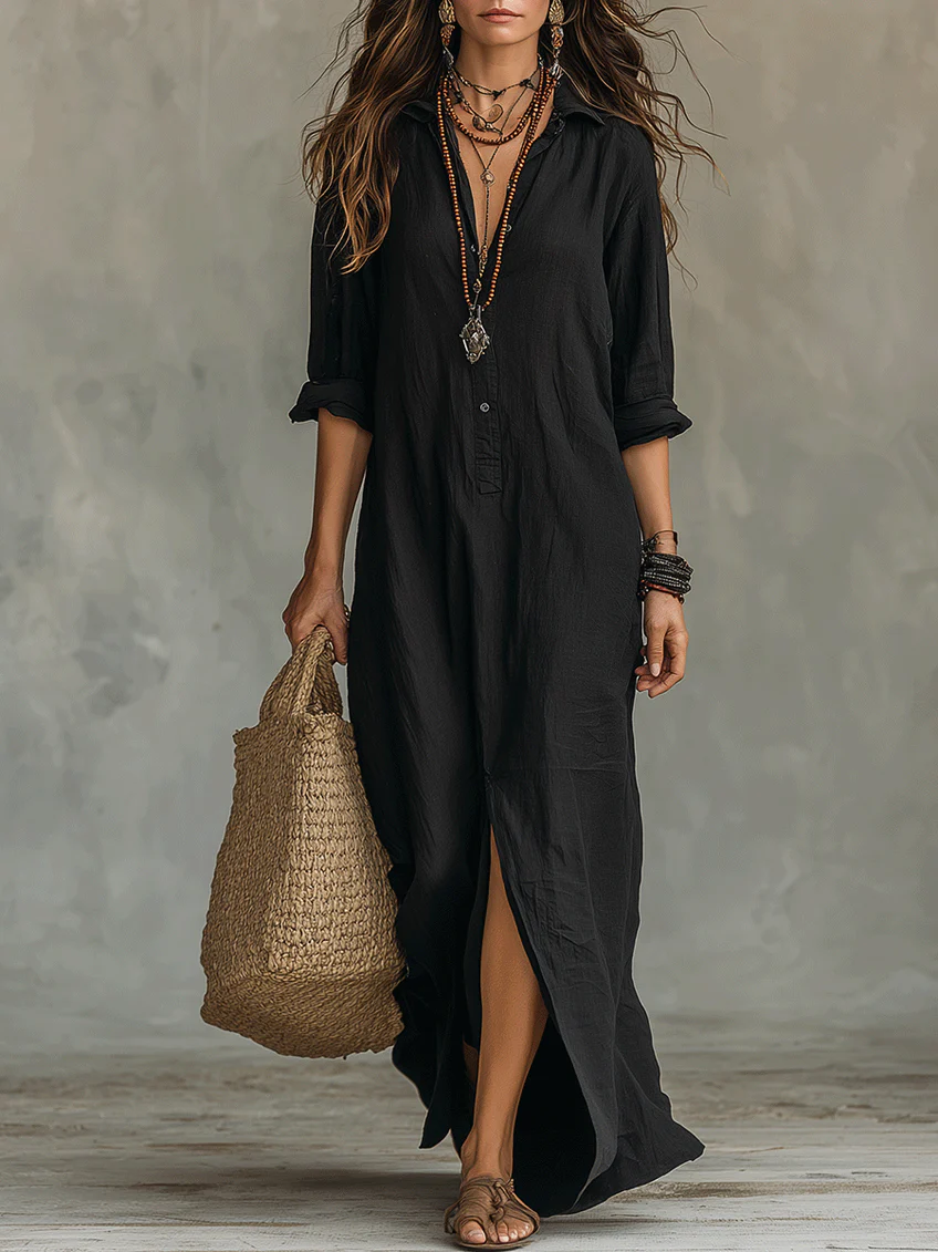 Soline | Maxi Dress with Buttons