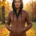 CASSIA | Hooded Moto Jacket