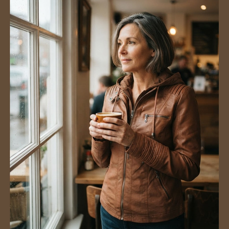 CASSIA | Hooded Moto Jacket