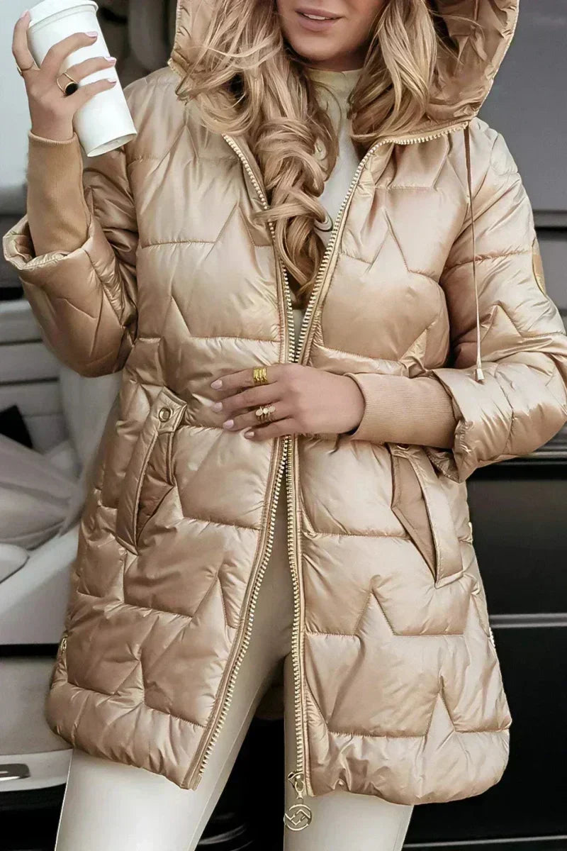 Marga | Long Warm Quilted Jacket