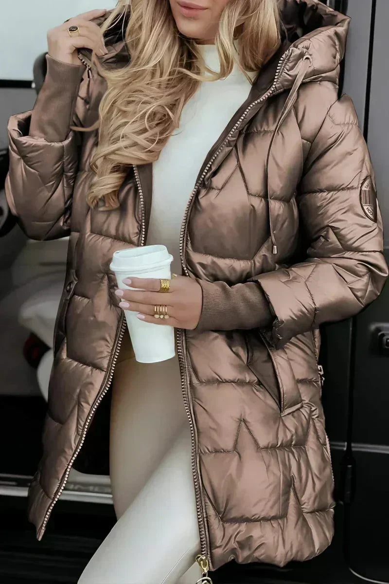 Marga | Long Warm Quilted Jacket