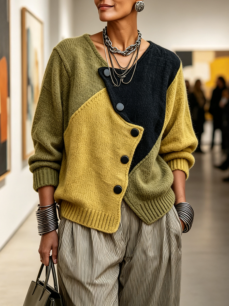 Palette | Asymmetric Colorblock Sweater