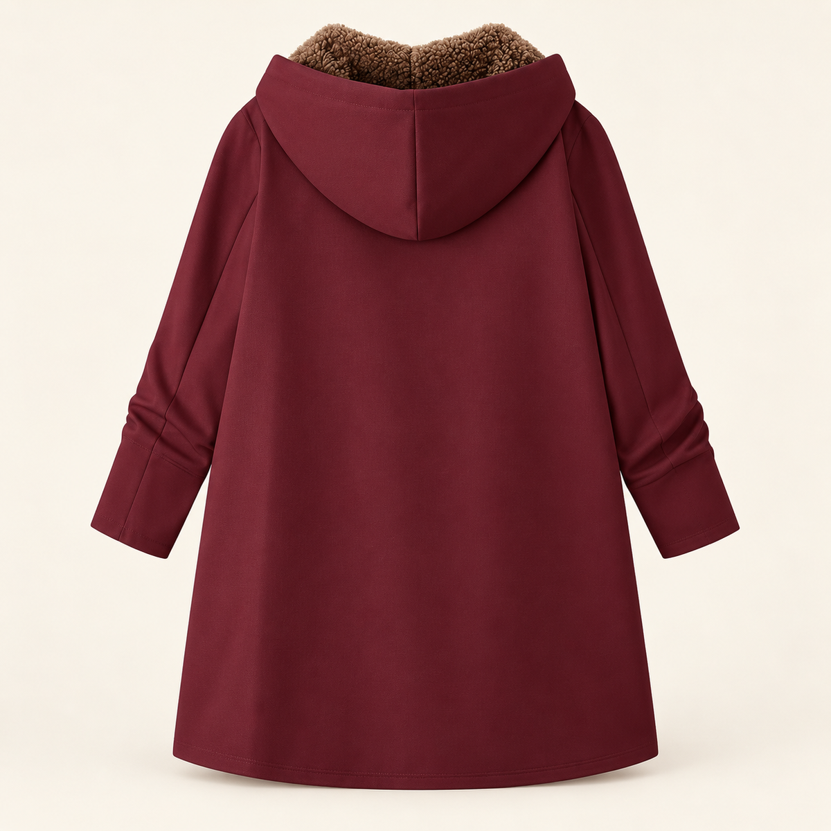 The Britta Sherpa Coat in Burgundy