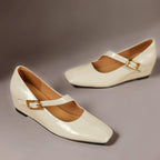 Viora | Genuine Leather Mary Jane Heels