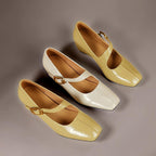 Viora | Genuine Leather Mary Jane Heels
